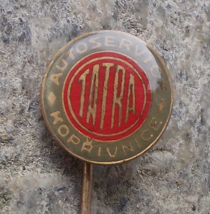 Vintage Tatra Vehicles Car Repair Facility Garage Auto Servis Kopřivnice Pin Badge - Badgecrazy