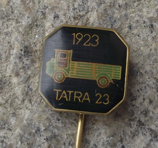 Vintage 1923 Czech 23 Tatra Car Maker Collectible Truck Pin Badge - Badgecrazy