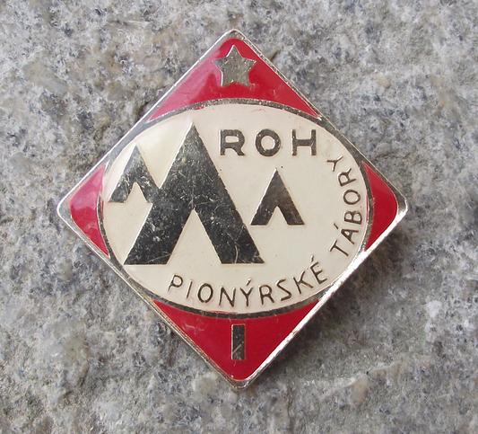 Young Pioneer Czechoslovakia Youth Camping Award Stage 1 Tent ROH Pin Badge - Badgecrazy