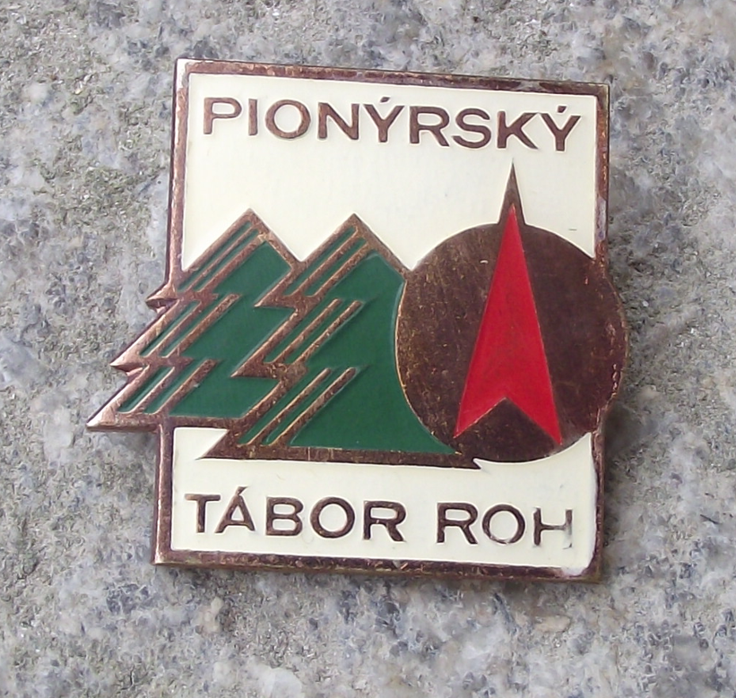Vintage Czech Pioneer Pionyr Compass and Pine Trees Orienteering ROH Pin Badge - Badgecrazy