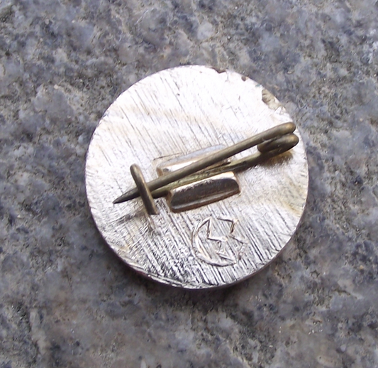 Vintage Soviet Union Russian Ice Hockey Stick and Puck Pin Badge - Badgecrazy