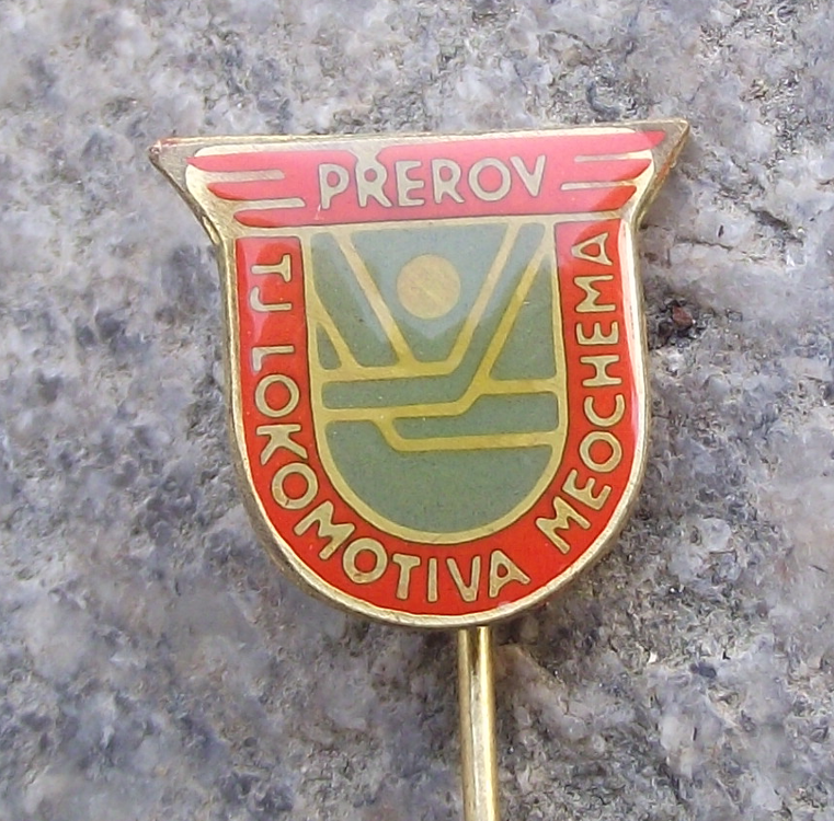 Vintage Prerov Ice Hockey Club TJ Lokomotiva Meochema Pin Badge - Badgecrazy