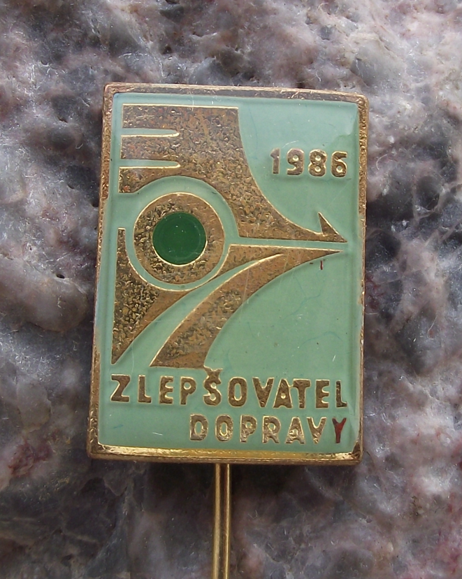 1986 Czechoslovakia Railway Transport Improvements Conference Pin Badge