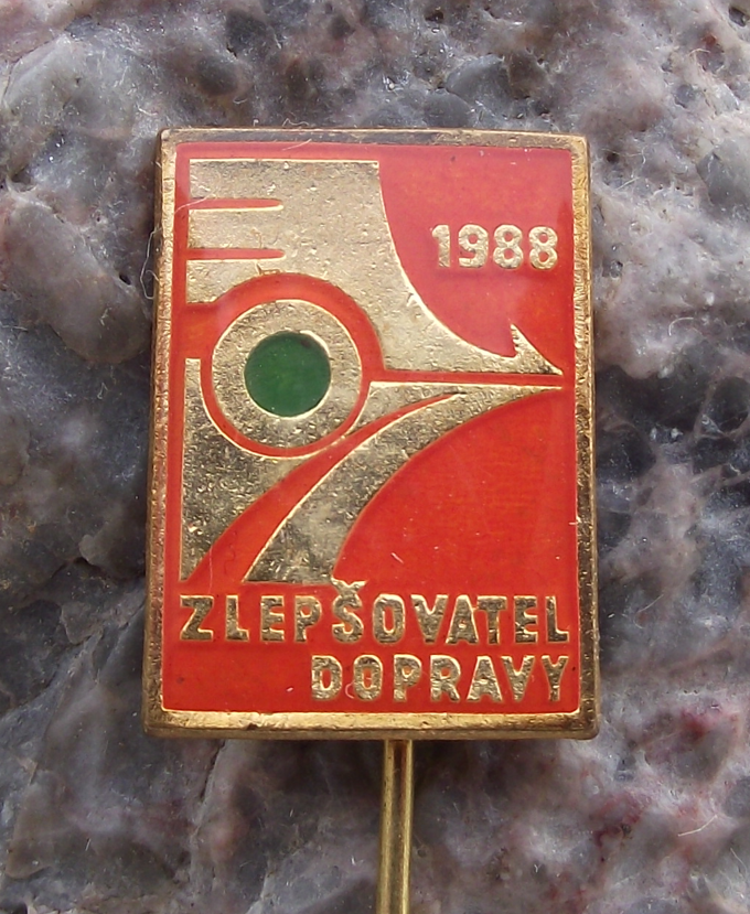 1988 Czechoslovakia Railway Transport Improvements Conference Pin Badge