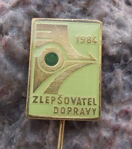 1984 Czechoslovakia Railway Transport Improvements Conference Pin Badge