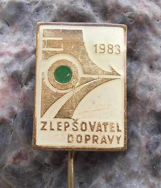 1983 Czechoslovakia Railway Transport Improvements Conference Pin Badge