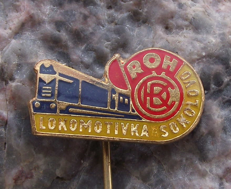 Vintage Czech Railway Train Locomotives Sokolovo CKD ROH Trade Union Pin Badge