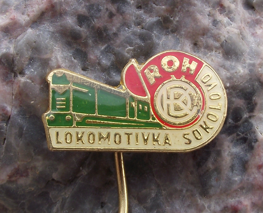 Vintage Czech Railway Train Locomotives Sokolovo CKD ROH Trade Union Pin Badge