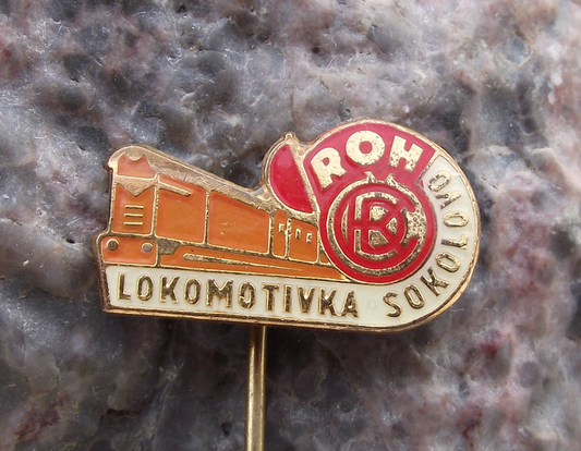 Vintage Czech Railway Train Locomotives Sokolovo CKD ROH Trade Union Pin Badge