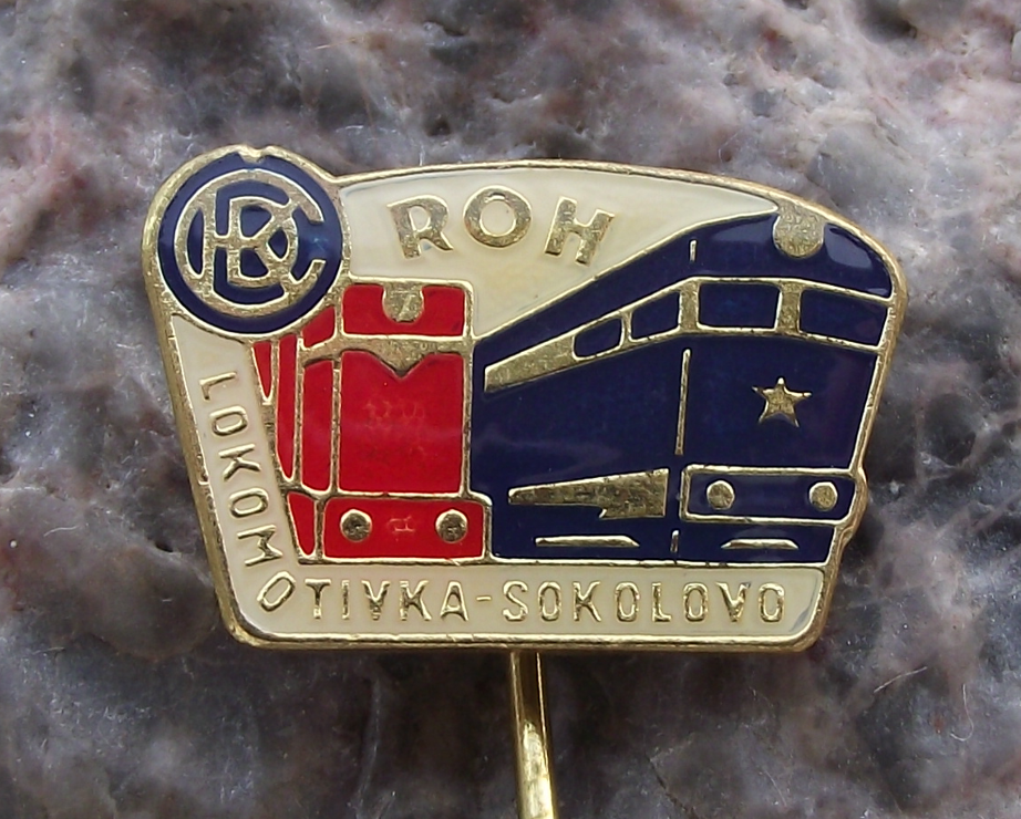 Czech Railway System Train  Locomotives Sokol CKD Engineering ROH Pin Badge