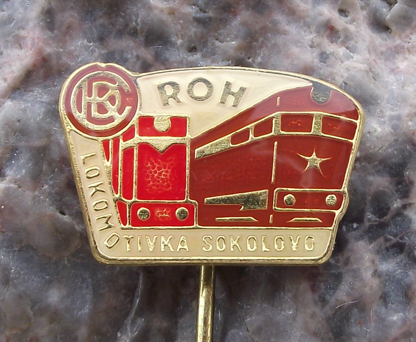 Czech Railway System Train  Locomotives Sokol CKD Engineering ROH Pin Badge
