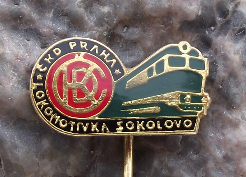 Czech Railway System Train Engine Locomotives Prague CKD Engineering Pin Badge