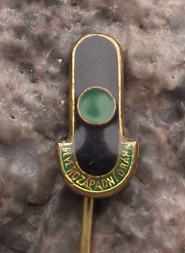 Vintage Czechoslovakia Railway CSD North West Train Region Signal Pin Badge