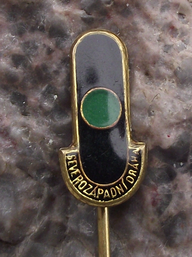 Vintage Czechoslovakia Railway CSD North West Train Region Signal Pin Badge