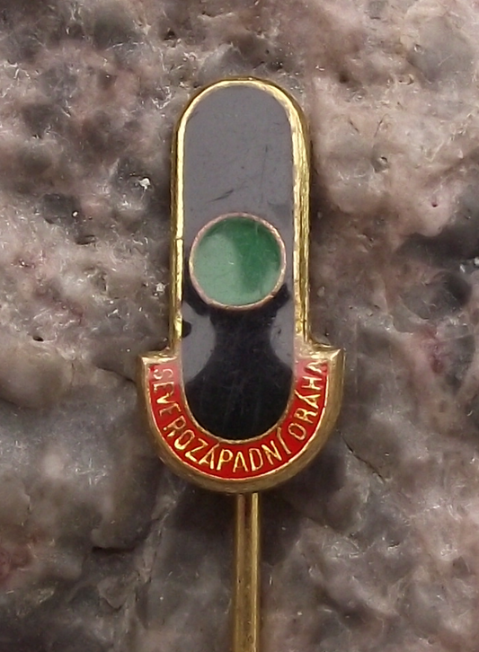 Vintage Czechoslovakia Railway CSD North West Train Region Signal Pin Badge