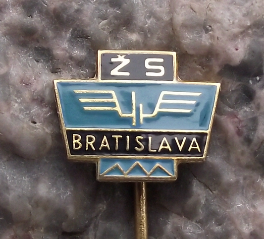 Vintage ZS Bratislava Czech Railway System CSD Rail Repair Logistics Pin Badge