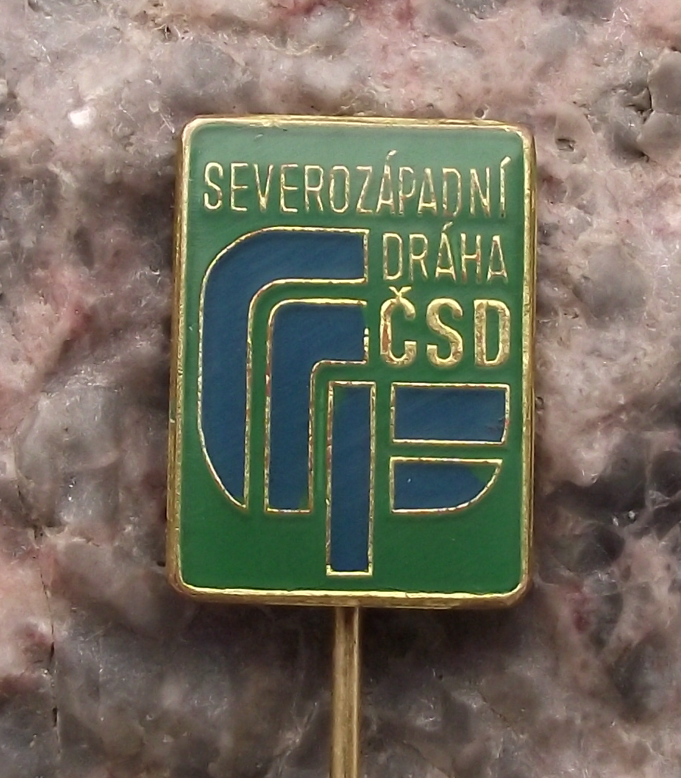 Vintage Czechoslovakia Railway CSD North West Train Rail Region Pin Badge