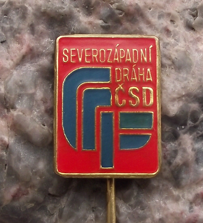 Vintage Czechoslovakia Railway CSD North West Train Rail Region Pin Badge