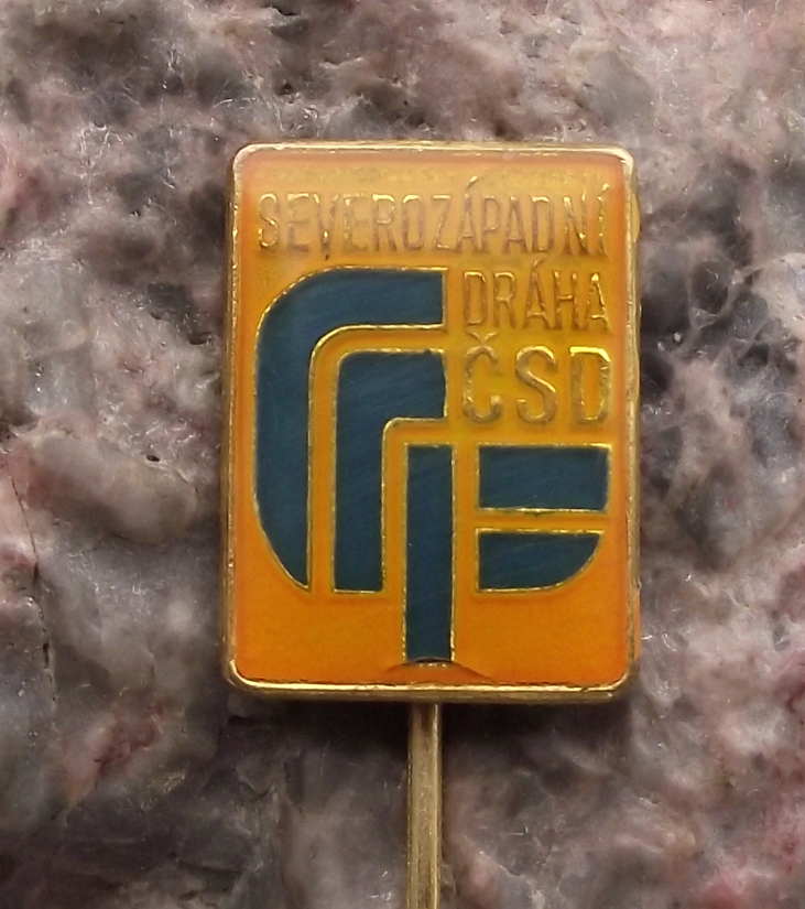 Vintage Czechoslovakia Railway CSD North West Train Rail Region Pin Badge