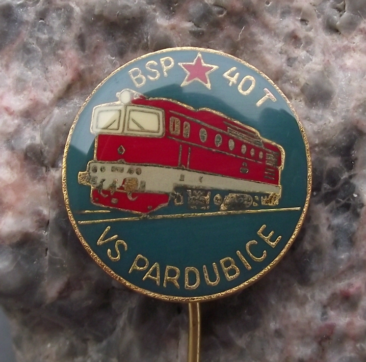 Vintage Czech Railway Locomotive Train 750.079 Pardubice Pin Badge