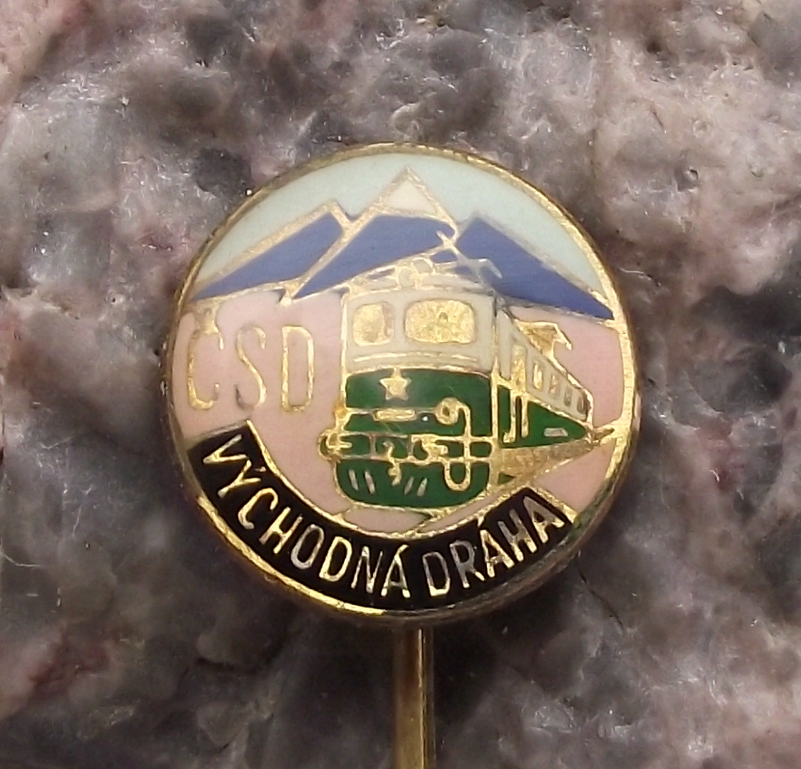 Vintage CSD Czech Railway Train Eastern Czechoslovakia Pin Badge