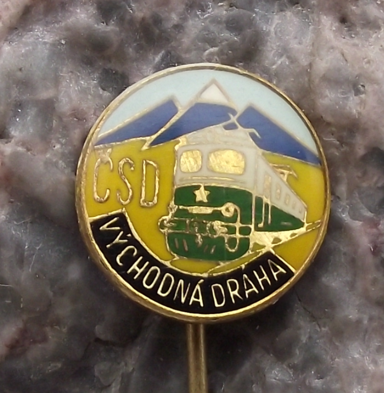 Vintage CSD Czech Railway Train Eastern Czechoslovakia Pin Badge