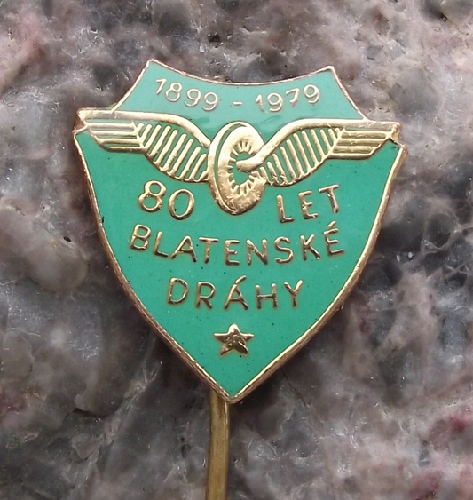 1979 Czech Railways CSD Blatna 80th Anniversary Train Pin Badge
