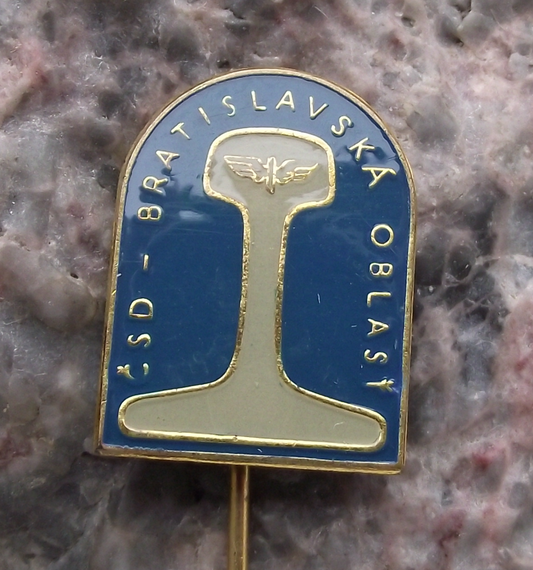 Vintage Czech Railways CSD Train Bratislava Region Track Pin Badge