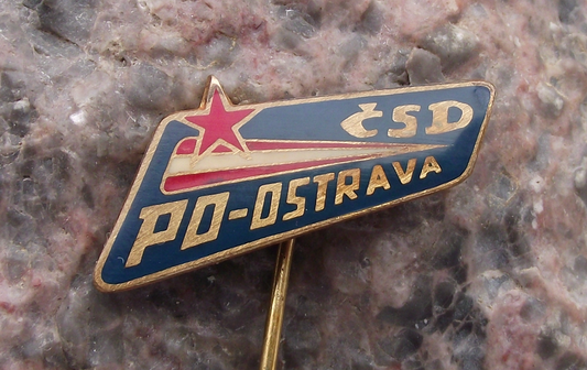Vintage Czech Railways Ostrava CSD Train Pin Badge