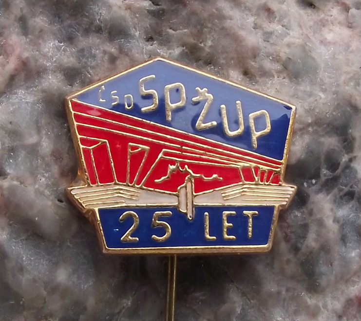 Vintage Czech Railways CSD SPŽUP Prague Rail Train Anniversary Pin Badge