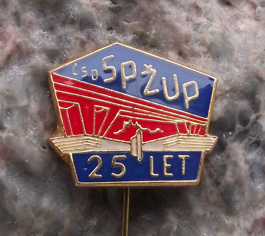 Vintage Czech Railways CSD SPŽUP Prague Rail Train Anniversary Pin Badge
