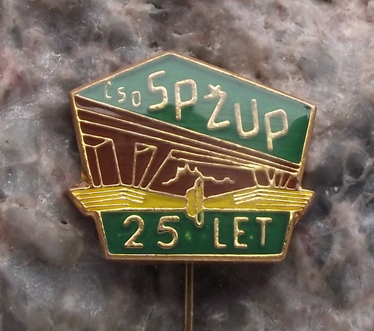 Vintage Czech Railways CSD SPŽUP Prague Rail Train Anniversary Pin Badge