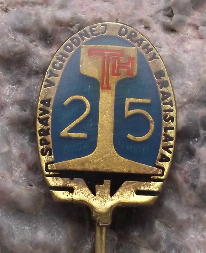 Vintage Czech Railways CSD Train Bratislava Region Anniversary Track Pin Badge