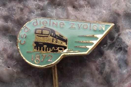 Vintage Czech Railways CSD Zvolen Train Repair Facility Pin Badge