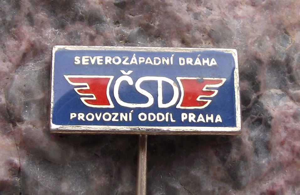 Vintage Czech Railways CSD North Western Train Operations Dept Pin Badge