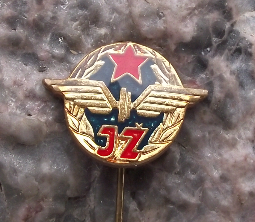 Vintage Yugoslavia Railways JZ Train Winged Logo Pin Badge