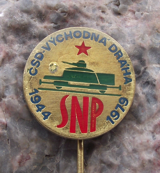 1979 Czech Railways CSD Trains Eastern Railways SNP Anniversary Pin Badge
