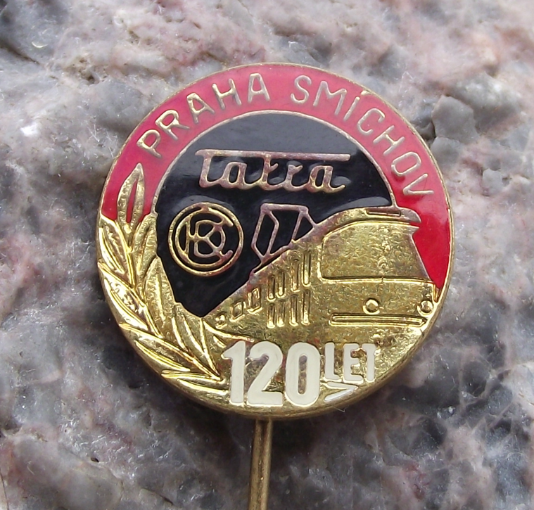 1972 Tatra Smichov Trams Railway Carriages Wagons Anniversary Pin Badge