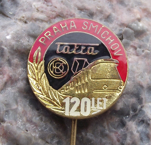 1972 Tatra Smichov Trams Railway Carriages Wagons Anniversary Pin Badge