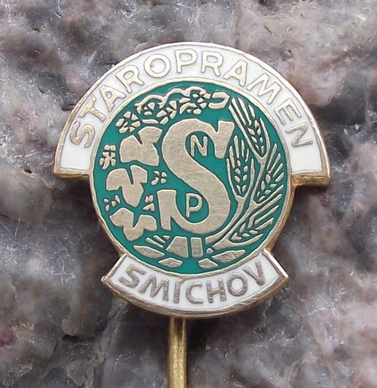 Vintage Staropramen Smichov Czech Prague Brewery Lager Beer Enamel Pin Badge