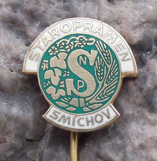 Vintage Staropramen Smichov Czech Prague Brewery Lager Beer Enamel Pin Badge