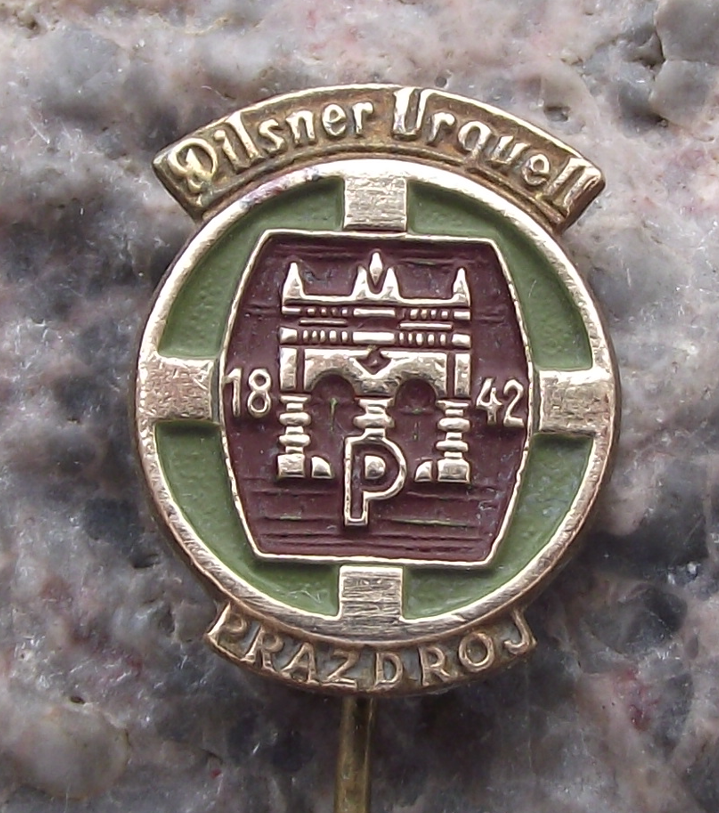 Vintage Large Pilsner Urquell Czech Brewery Pils Lager Beer Logo Pin Badge