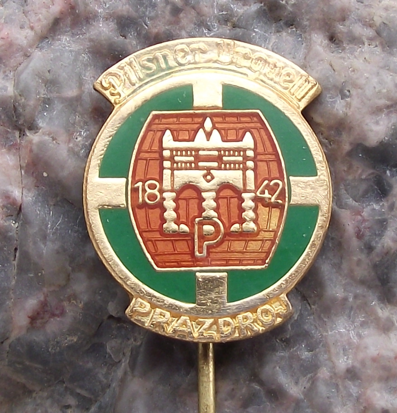 1980s Large Pilsner Urquell Czech Brewery Pils Lager Beer Pin Badge