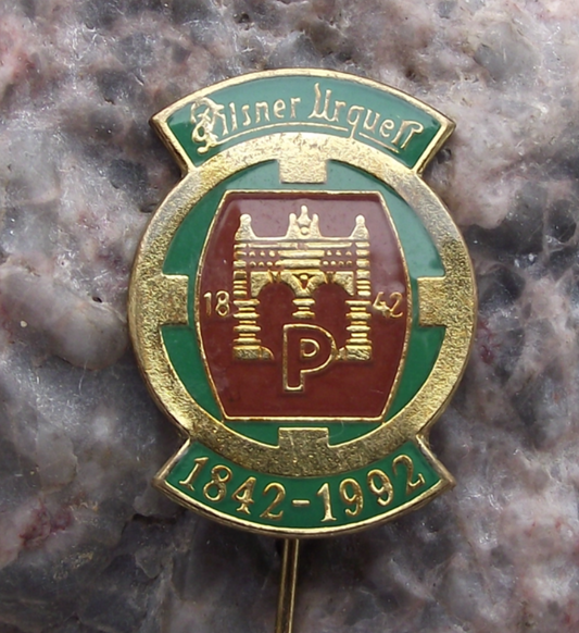 1992 Rare Pilsner Urquell Czech Brewery Pils Lager Beer Pin Badge
