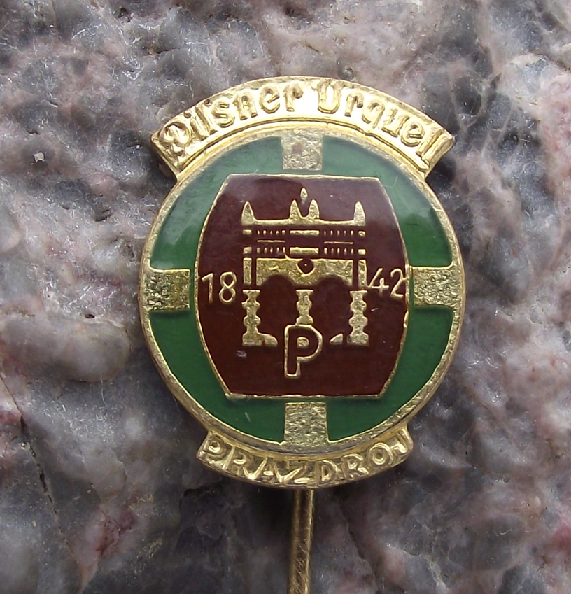 Vintage Bright Pilsner Urquell Czech Brewery Pils Lager Beer Pin Badge