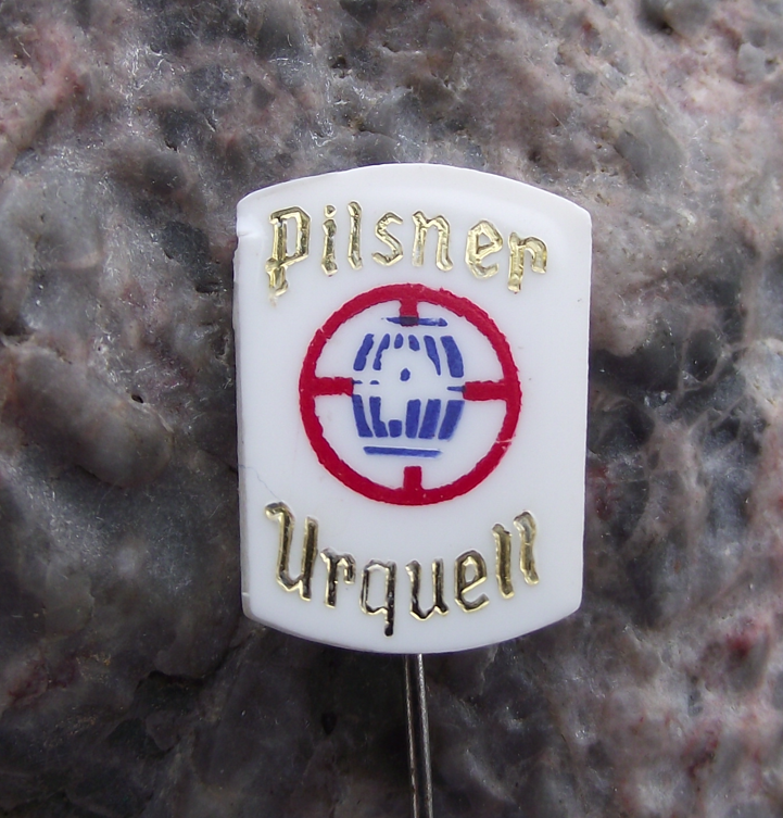 Rare Plastic Pilsner Urquell Czech Brewery Pils Lager Beer Pin Badge