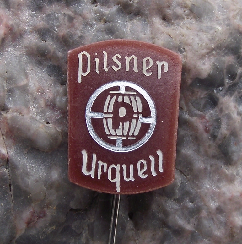 Rare Plastic Pilsner Urquell Czech Brewery Pils Lager Beer Pin Badge