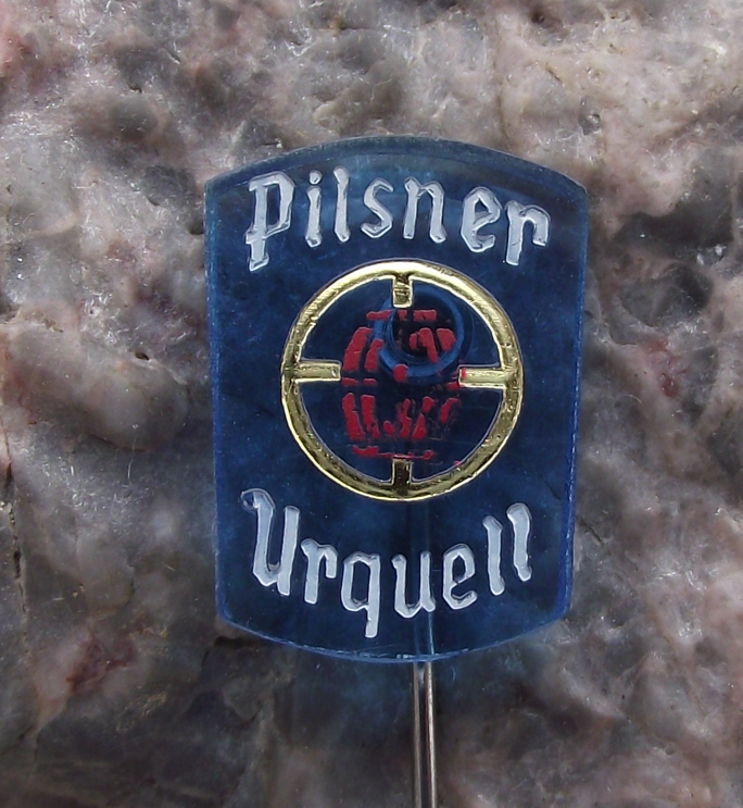 Rare Plastic Pilsner Urquell Czech Brewery Pils Lager Beer Pin Badge
