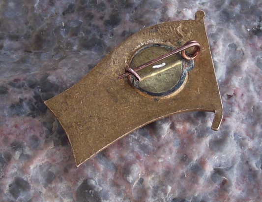 1962 3D Lenin 40th Anniversary of Soviet Ukraine Flag Pin Badge