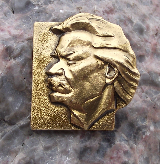 Vintage Maxim Gorky Soviet Socialist Writer Author Ventiloquist Pin Badge